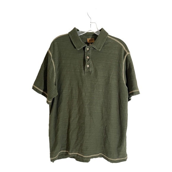Big Sky Outfitters Mens Polo Short Sleeve Green Size Medium - Picture 2 of 4